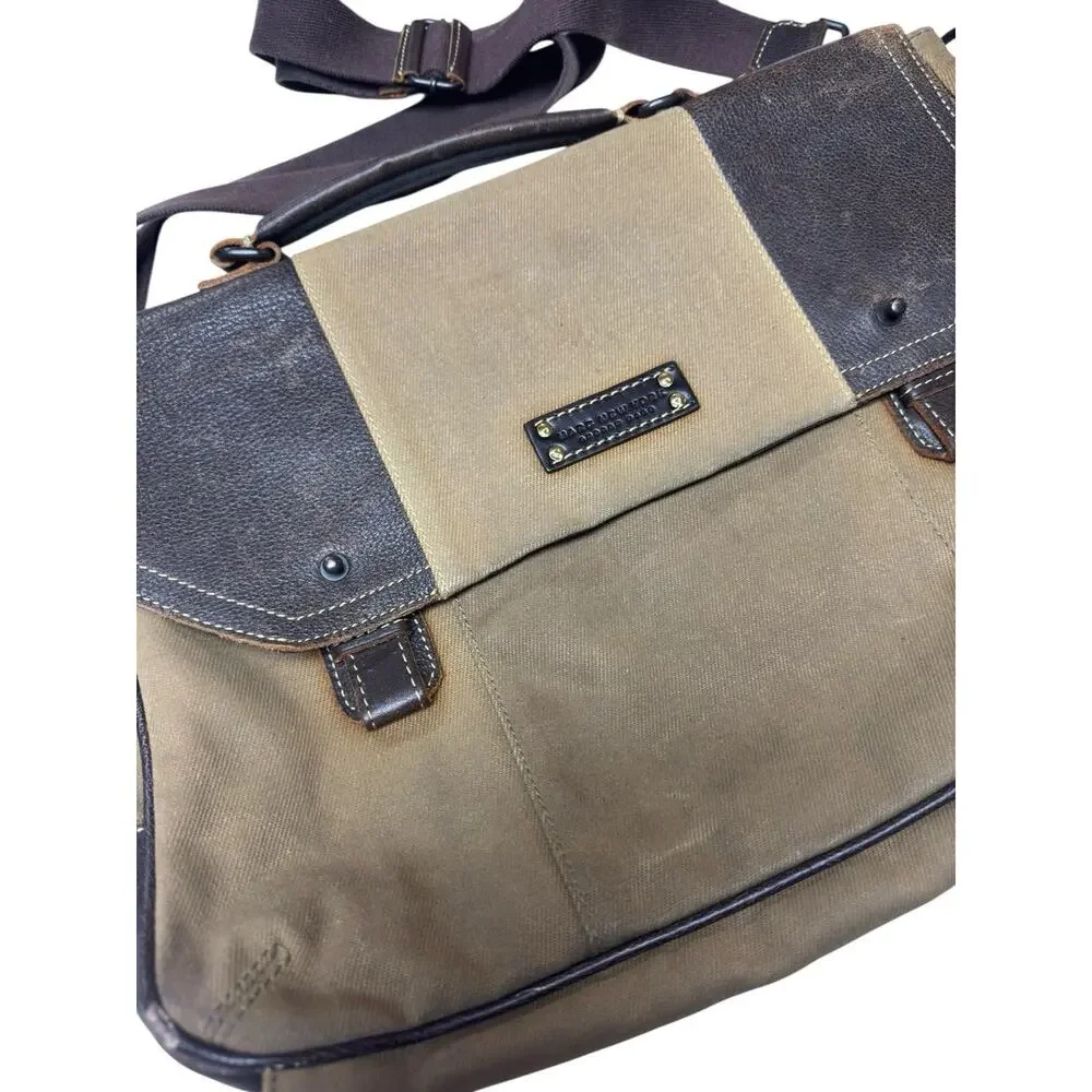 Marc New York Andrew Marc Messenger Bag Brown Laptop Briefcase 15”